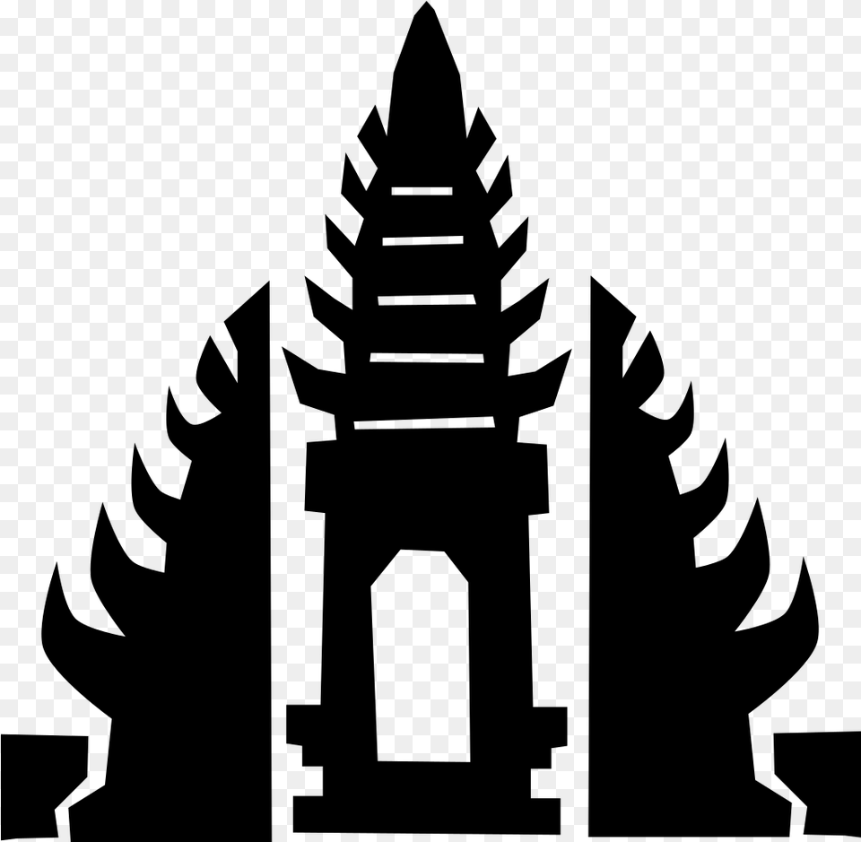 Temple Clipart Bali Icon, Gray Free Transparent Png