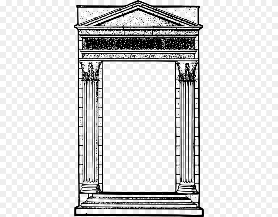 Temple Frame, Gray Png Image