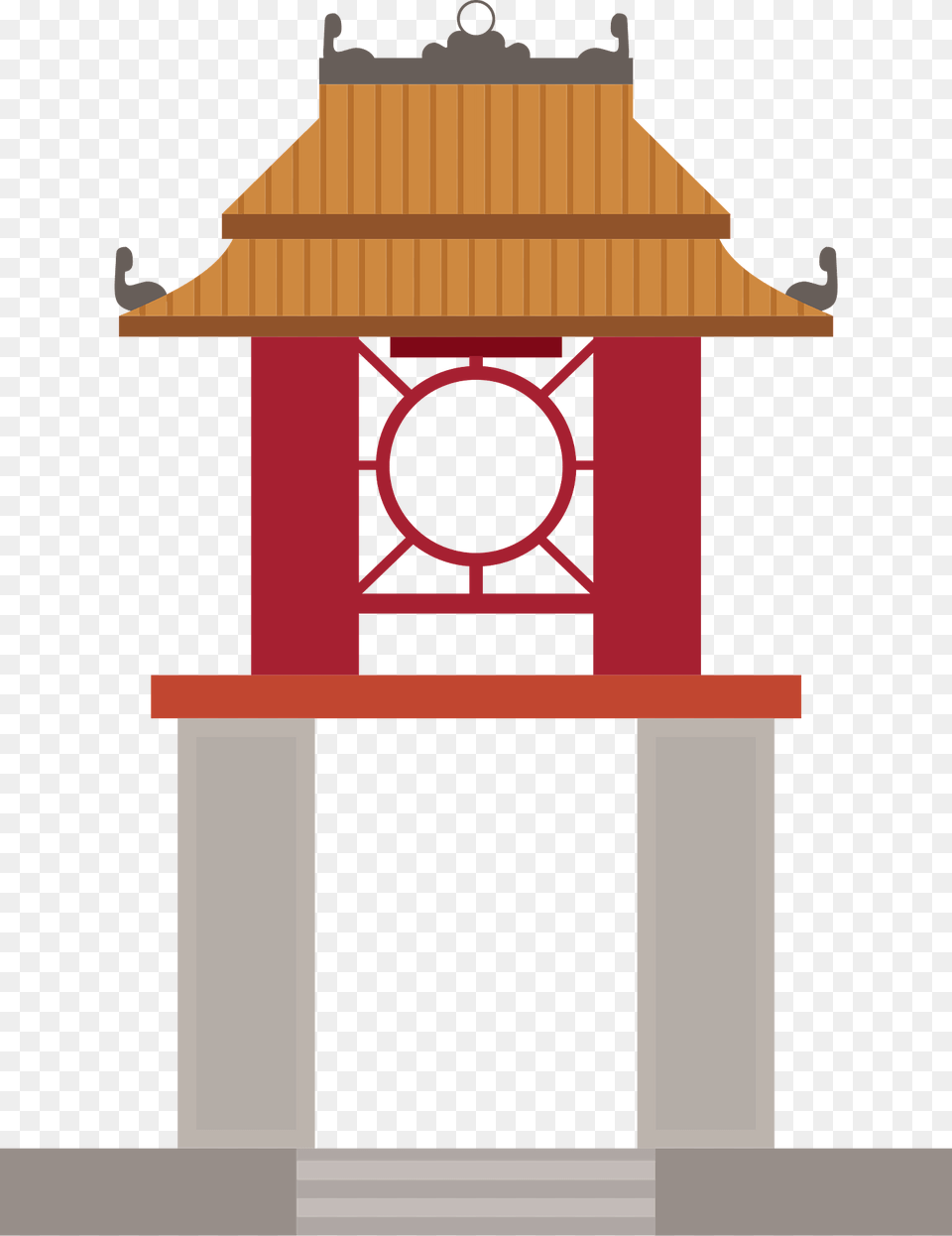 Temple Of Literature Gate In China Clipart, Architecture, Bell Tower, Building, Tower Free Png