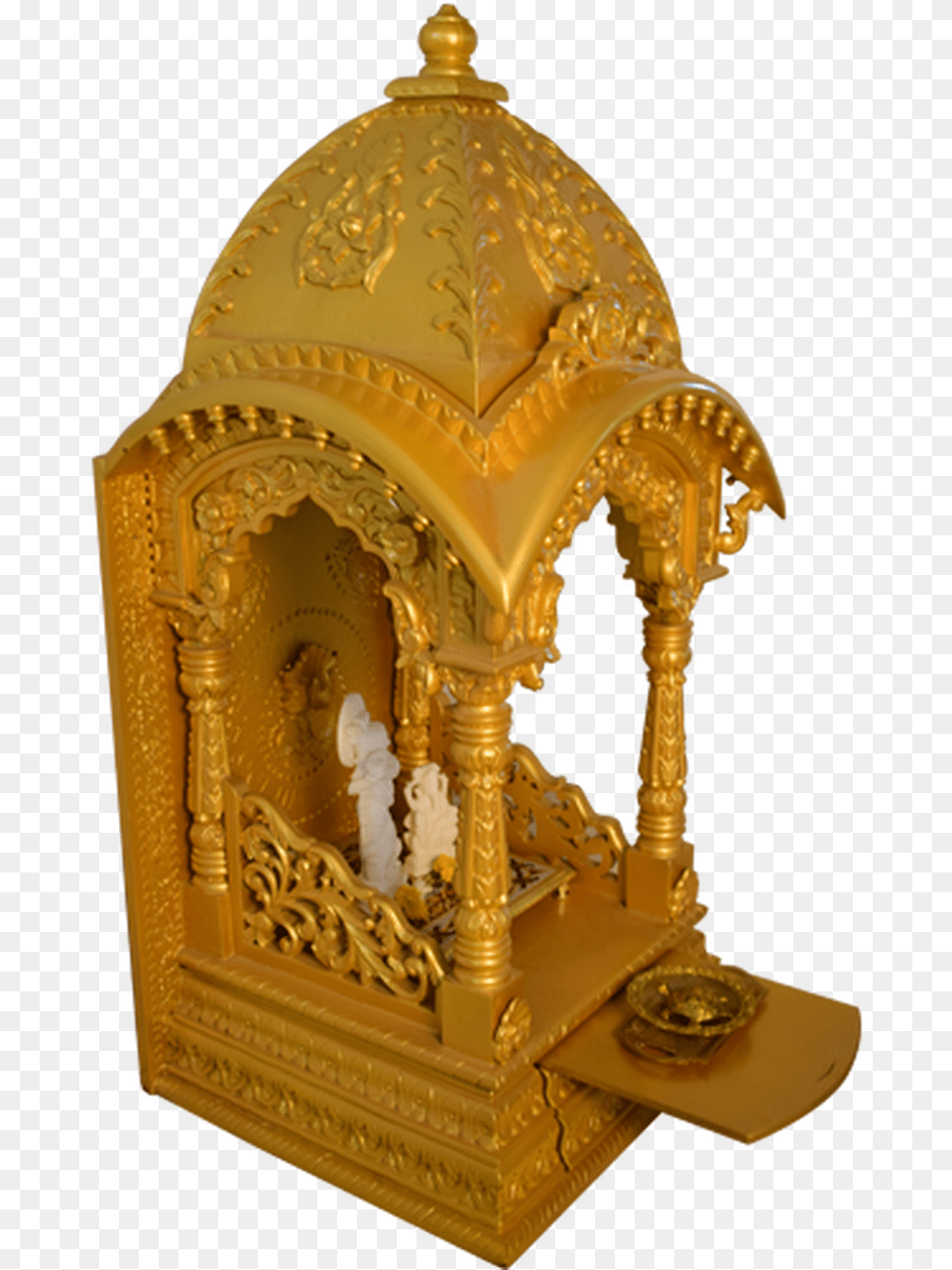 Temple Wooden Golden Arch, Treasure, Furniture, Bronze, Altar Png Image