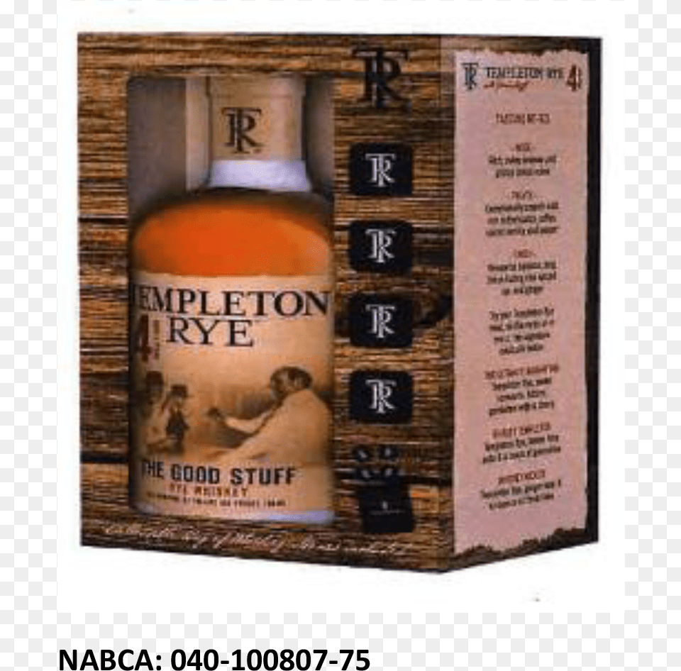 Templeton Rye, Alcohol, Beverage, Liquor, Whisky Free Transparent Png