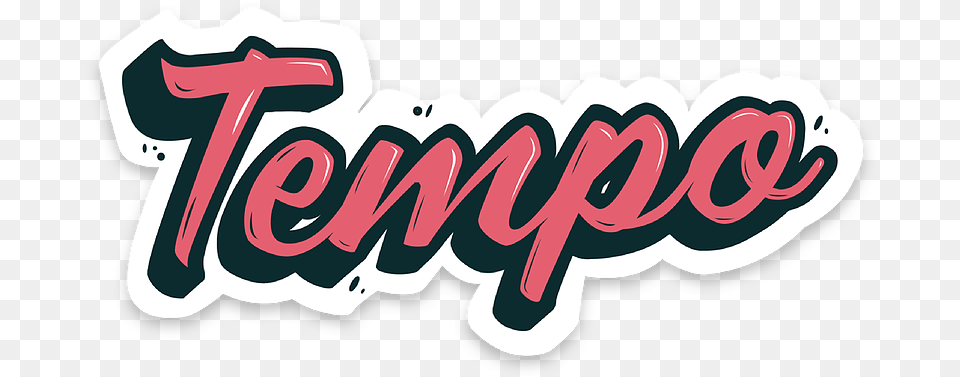 Tempo Logo Calligraphy, Sticker, Text Free Png Download