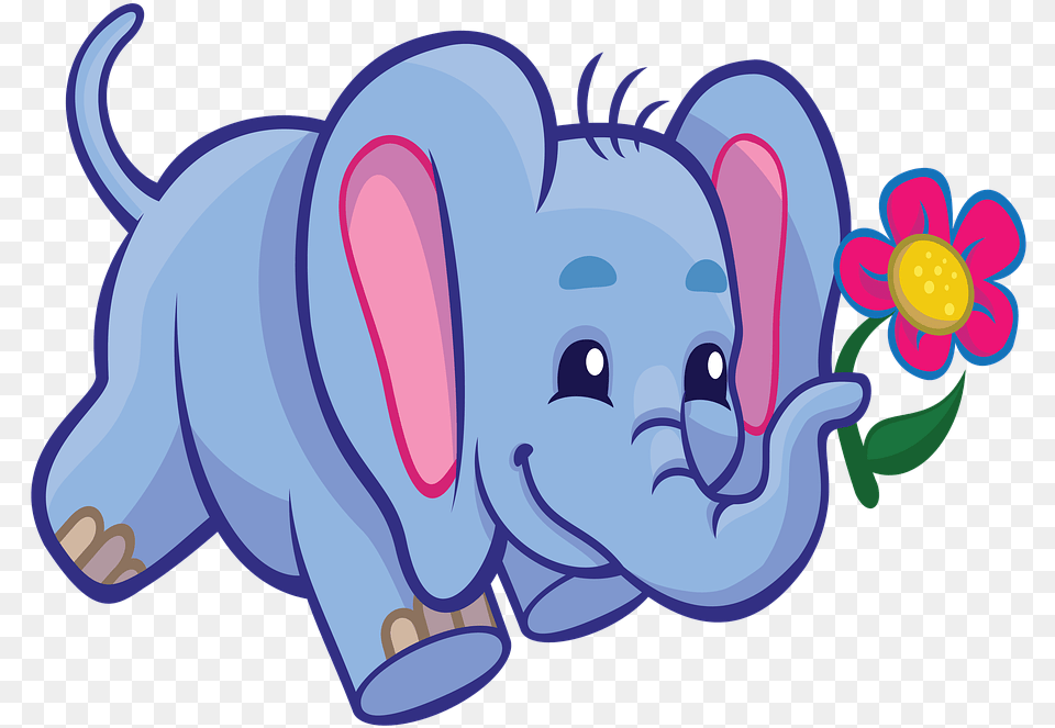Temporary Elephant Cartoon Cute Free On Pixabay Clipart Elephant, Art, Graphics, Animal, Fish Png Image
