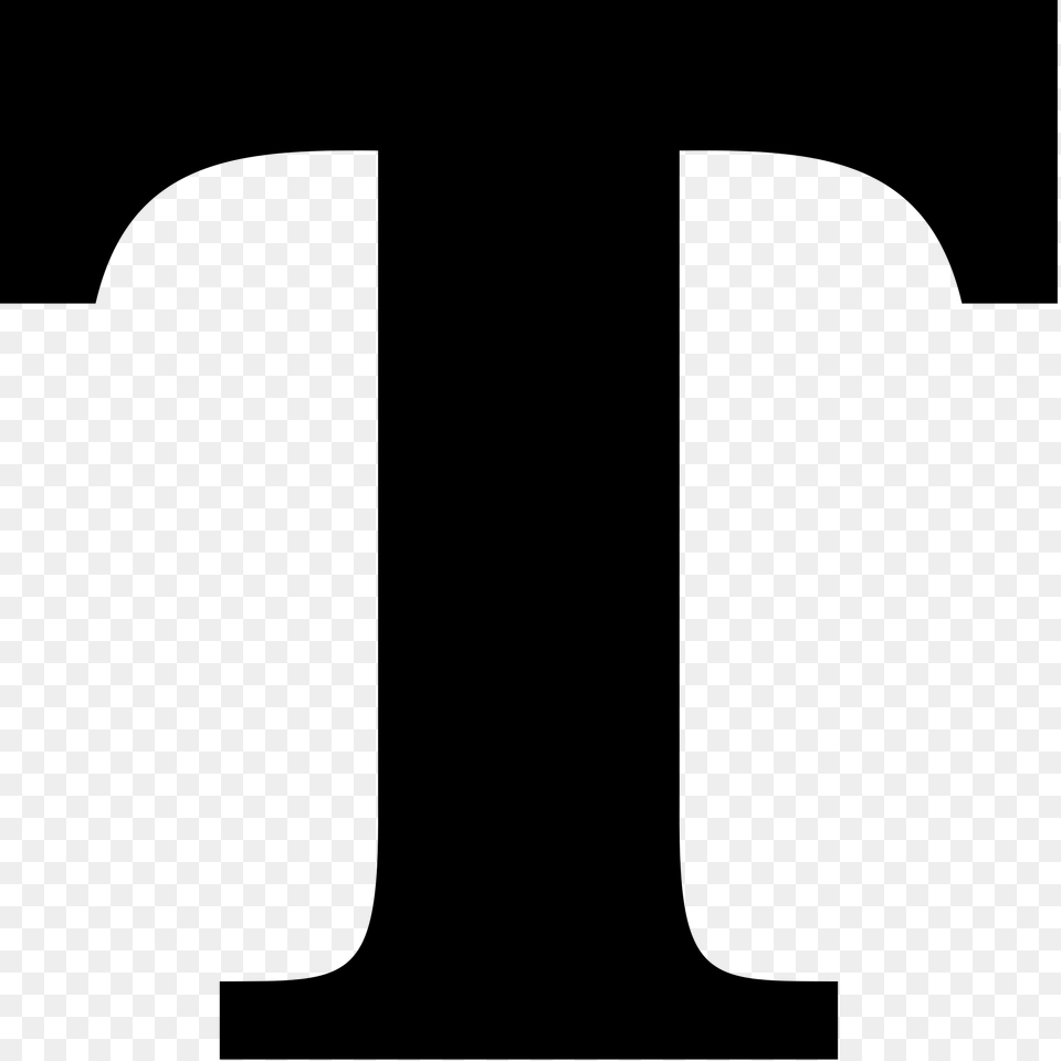 Temporary Letter T, Gray Free Png