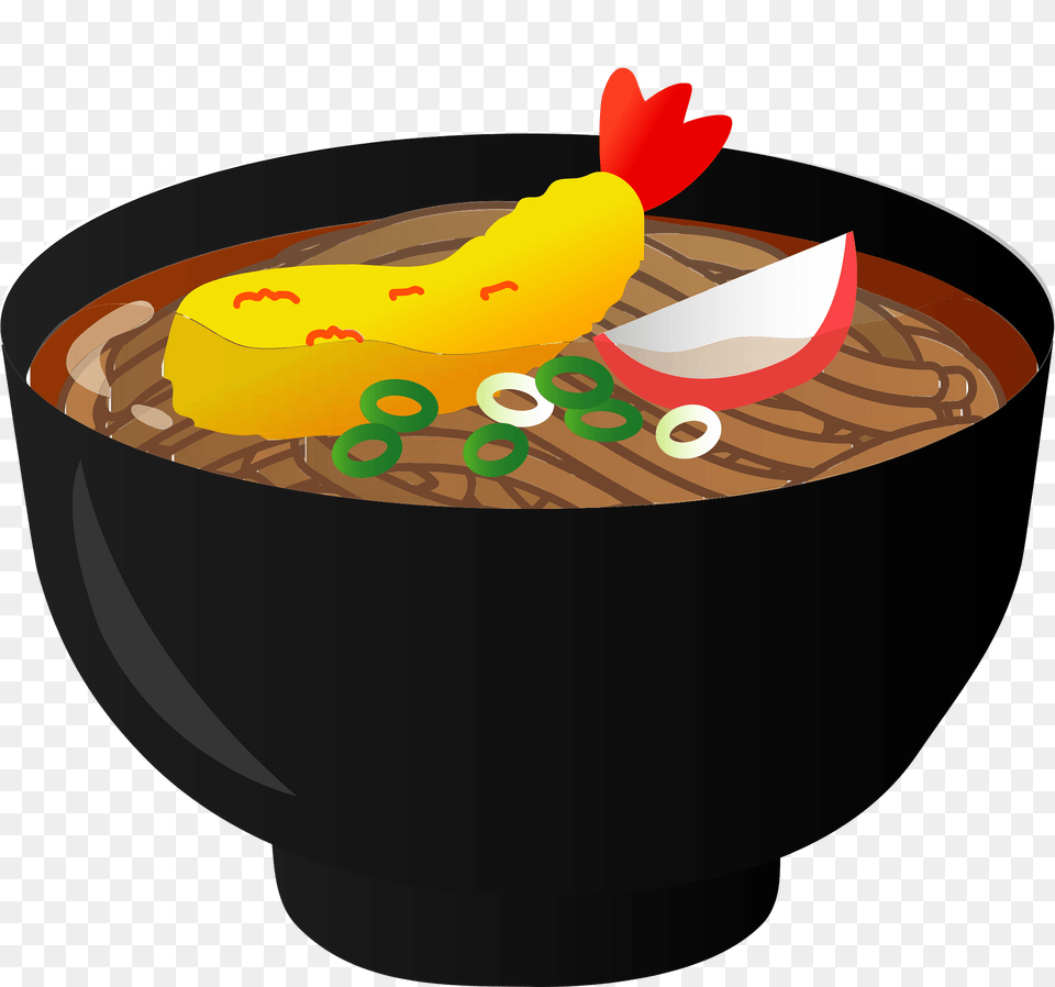 Tempura Soba Noodle Food Clipart, Bowl, Dish, Meal, Soup Bowl Free Png