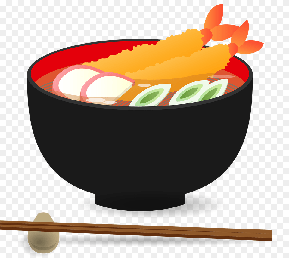 Tempura Soba Noodle Food Clipart, Dish, Meal, Bowl, Soup Bowl Free Png