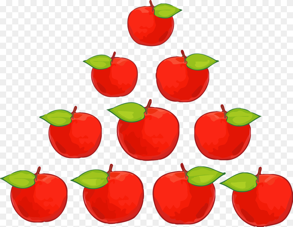Ten Class Apple Clipart Set Of Apples Clipart, Food, Fruit, Plant, Produce Free Png