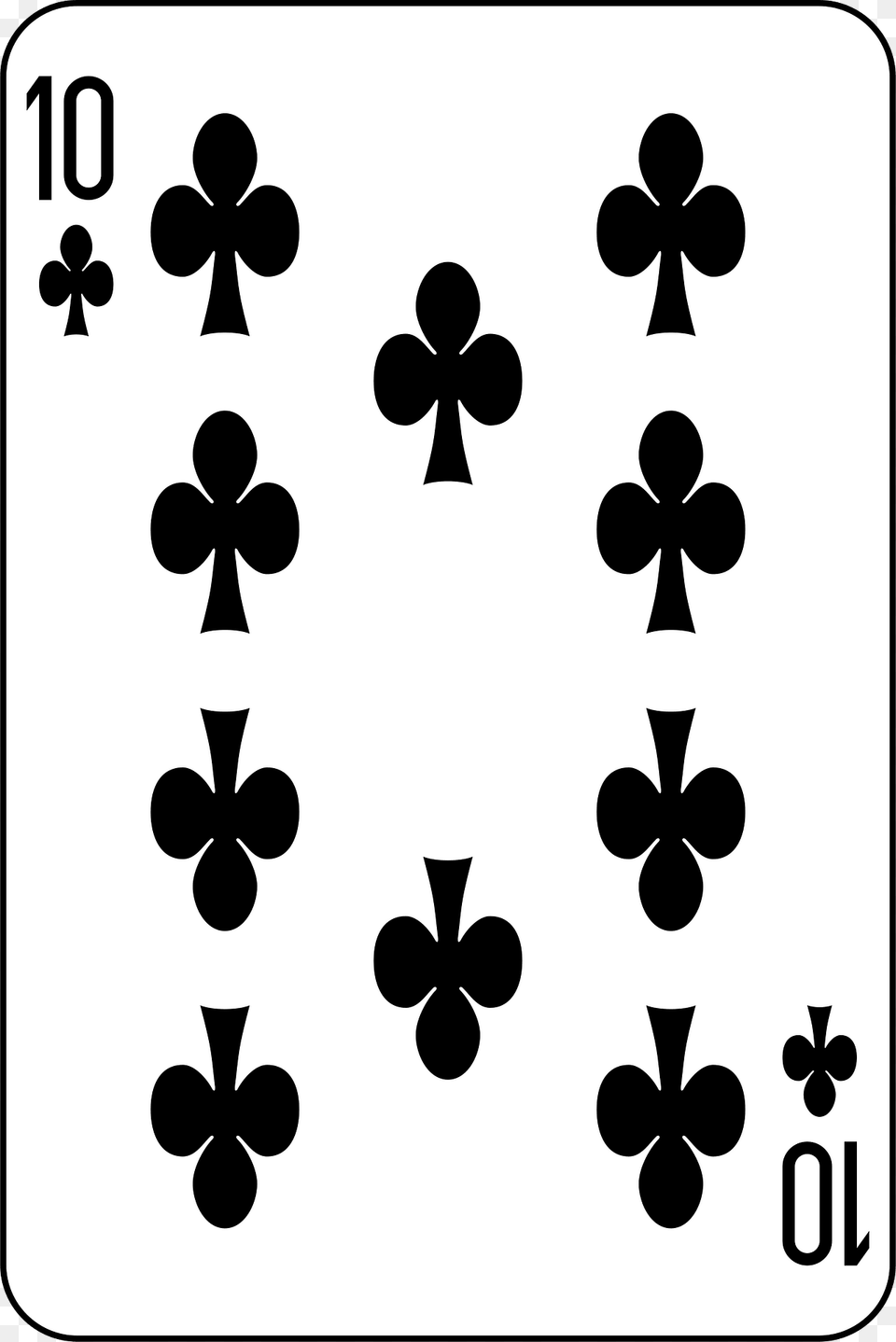 Ten Of Clubs Clipart, Symbol Png