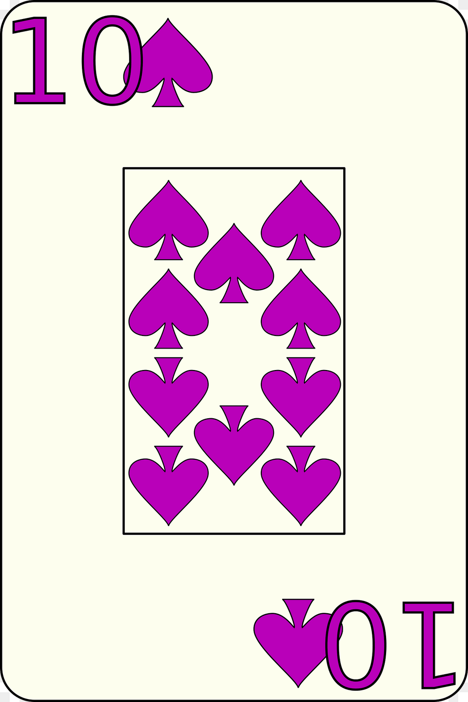 Ten Of Spade Clipart, Symbol, Text, Number Png