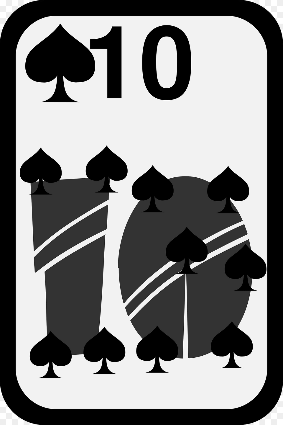 Ten Of Spades Clipart, Symbol, Stencil, Text, Number Free Png Download