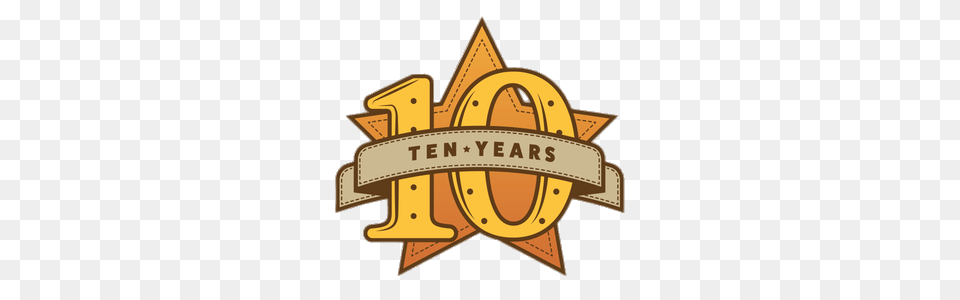 Ten Years, Logo, Bulldozer, Machine, Badge Free Png