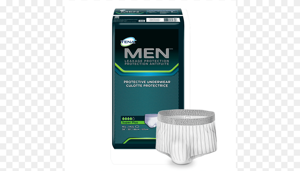 Tena Men Protective Underwear Super Plus Absorbency Protection Underwear For Men, Bottle, Clothing Free Transparent Png