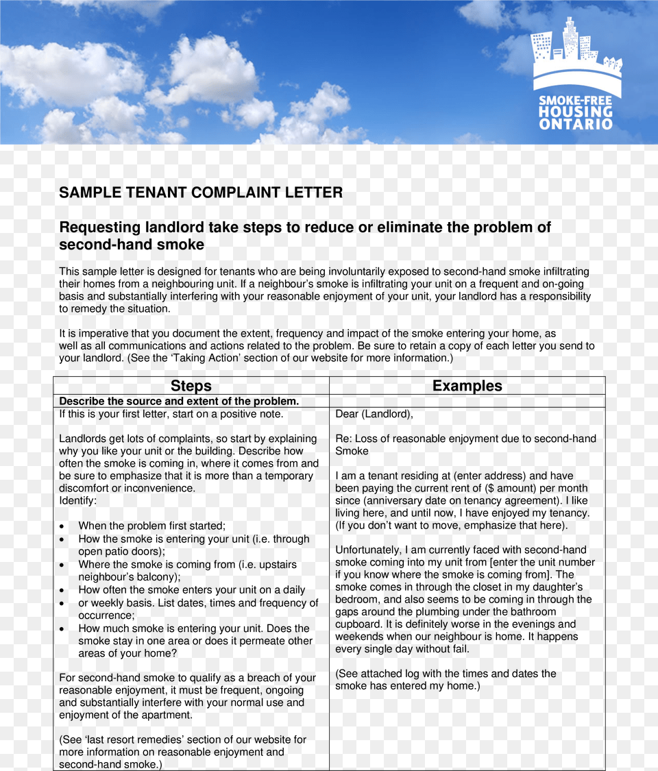 Tenant Complaint Letter Main Landlord Complaint Letter To Tenant, Nature, Outdoors, Sky, Cloud Free Png