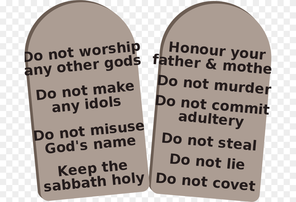 Tencommandments, Text, Tomb Free Png Download