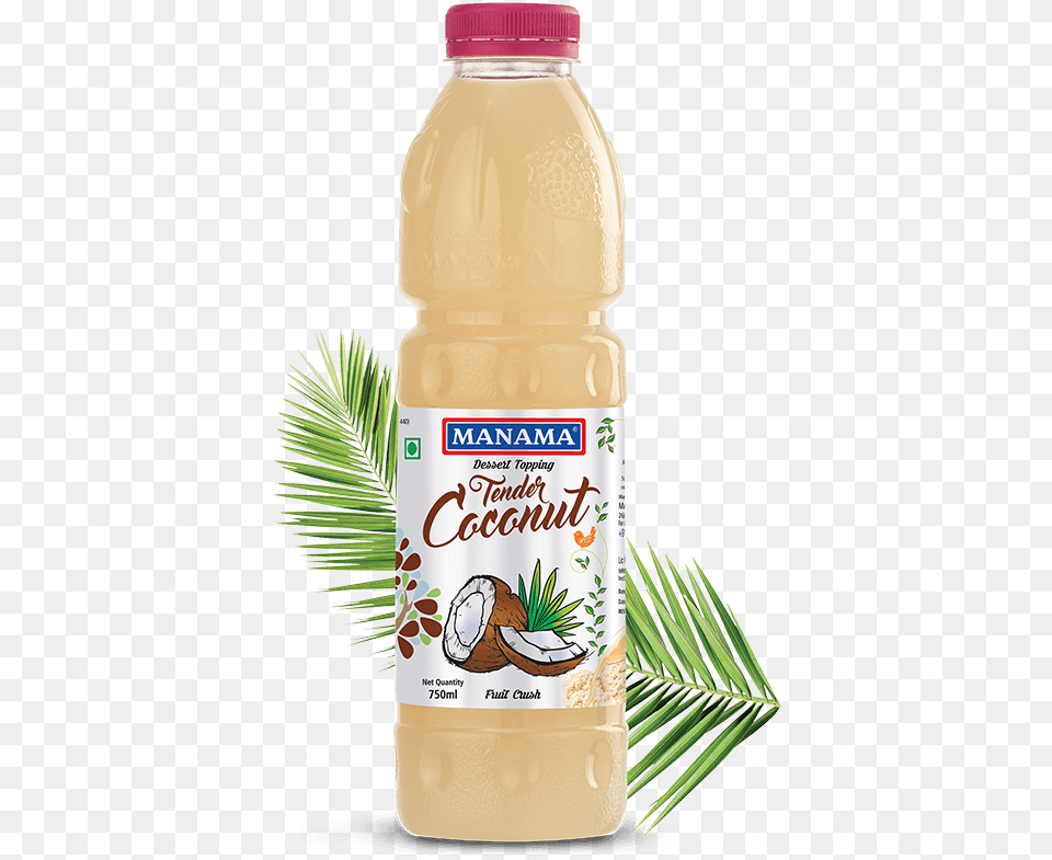 Tender Coconut Crush Plastic Bottle, Beverage, Juice, Shaker, Food Png