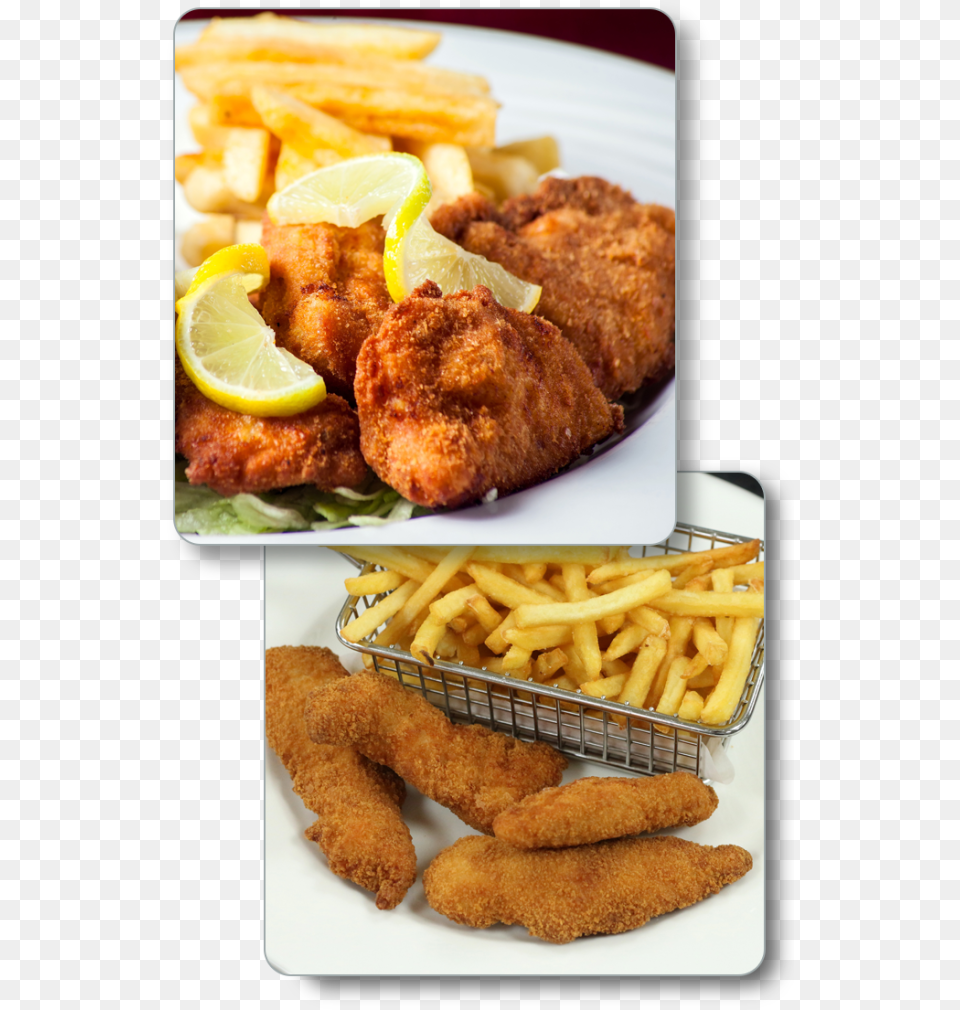 Tenders Chicken With Fries In Lake Hiawath Nj Fish And Chips, Food, Fried Chicken, Nuggets, Lunch Free Transparent Png