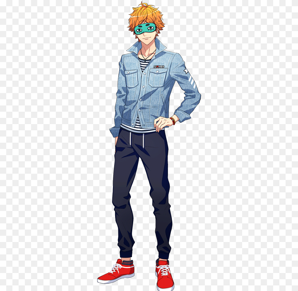 Tenma Eyes Blindfold Fullbody Tenma Sumeragi Anime, Book, Publication, Clothing, Comics Png Image