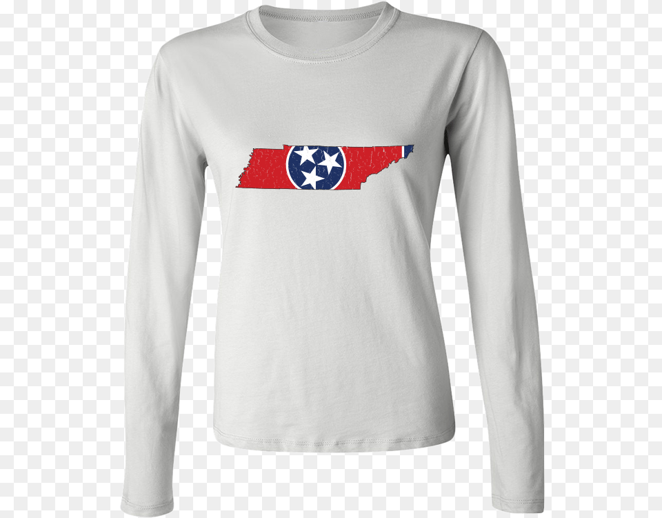Tennessee Flag State Outline Red Womens Long Sleeve Women39s Long Sleeve, Clothing, Long Sleeve, Shirt, T-shirt Free Transparent Png