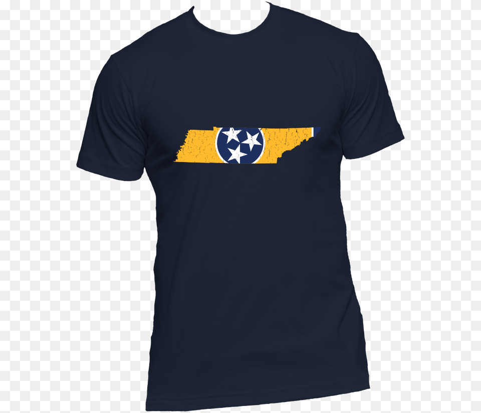 Tennessee Flag State Outline Yellow Mens Short Sleeve Avatar The Last Airbender Girl Shirt, Clothing, T-shirt, Logo Free Png