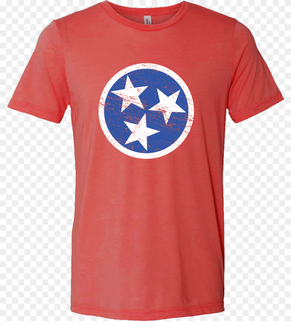 Tennessee Flag T Shirt Men, Clothing, T-shirt, Star Symbol, Symbol Png