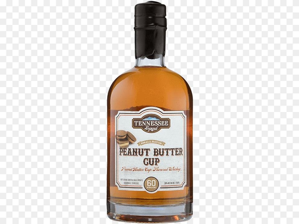 Tennessee Legend Peanut Butter Cup Whiskey, Alcohol, Beverage, Liquor, Bottle Png