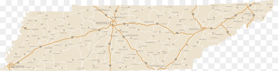 Tennessee Outline, Atlas, Chart, Diagram, Map Free Transparent Png