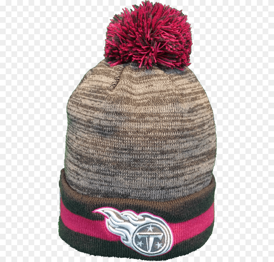 Tennessee Titans Breast Cancer Awareness Sideline Fleece Beanie, Cap, Clothing, Hat, Glove Free Png