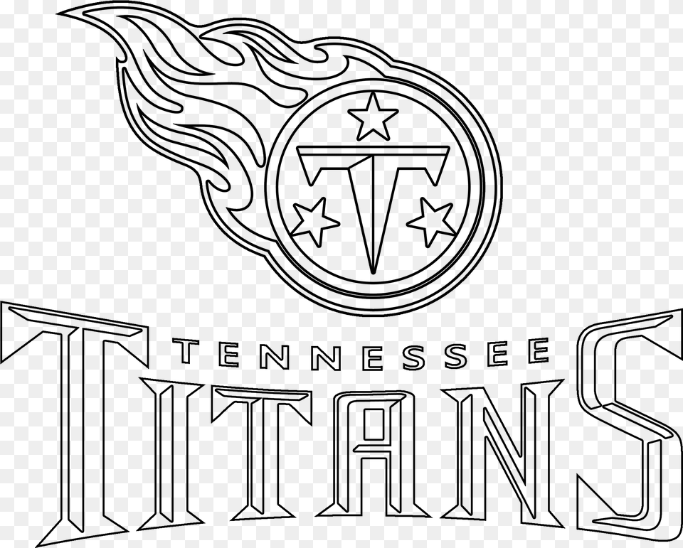 Tennessee Titans Clipart Vector Tennessee Titans Logo Outline, Gray Free Transparent Png