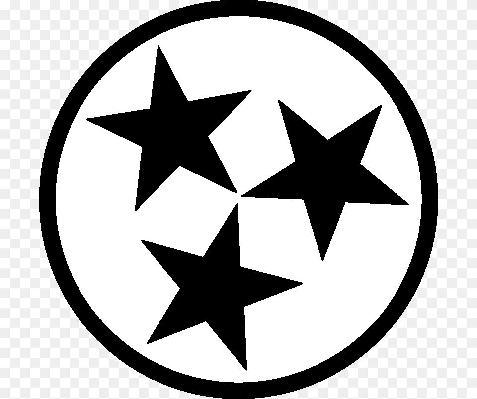 Tennessee Tri Star, Star Symbol, Symbol, Ammunition, Grenade Png Image