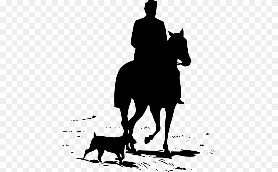 Tennessee Walking Horse Equestrian Silhouette Clip Silhouette Man On Horse, Person, People, Adult, Male Free Png Download