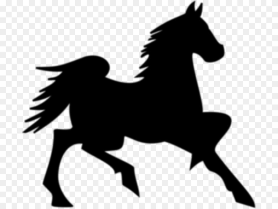 Tennessee Walking Horse Mustang Clydesdale Horse Foal Running Horse Silhouette, Gray Free Png