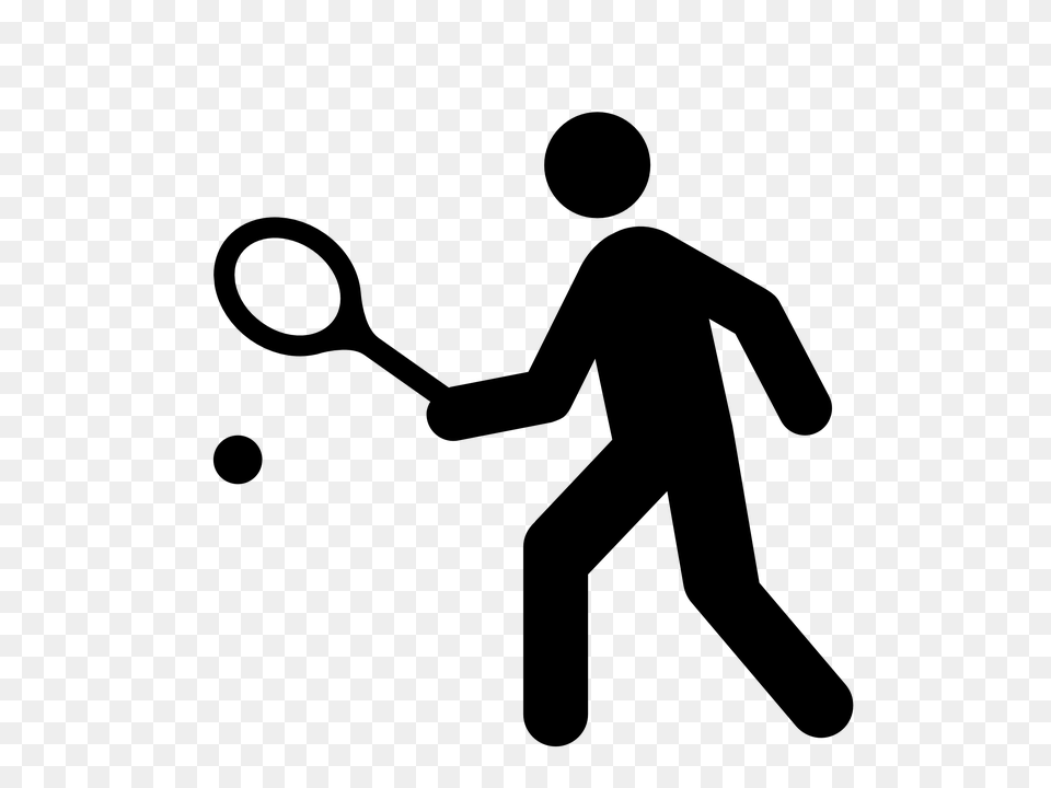 Tennis Ball And Racket Black And White Gallery Images, Gray Free Png