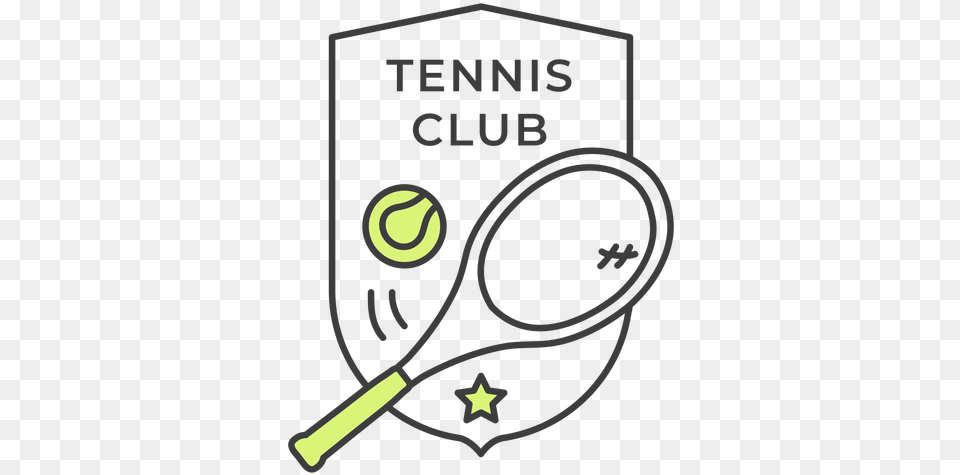 Tennis Club Racket Ball Star Colored Badge Sticker Pencil Case, Sport, Tennis Racket, Tennis Ball, Disk Png