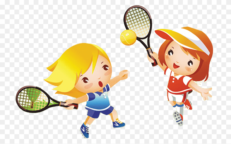 Tennis Girl Play Child Clip Art, Ball, Tennis Ball, Sport, Racket Free Transparent Png