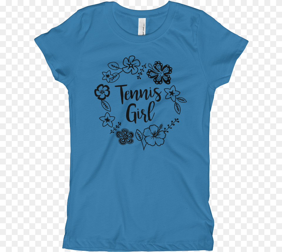 Tennis Girl Turquoise Front, Clothing, T-shirt, Shirt Free Png