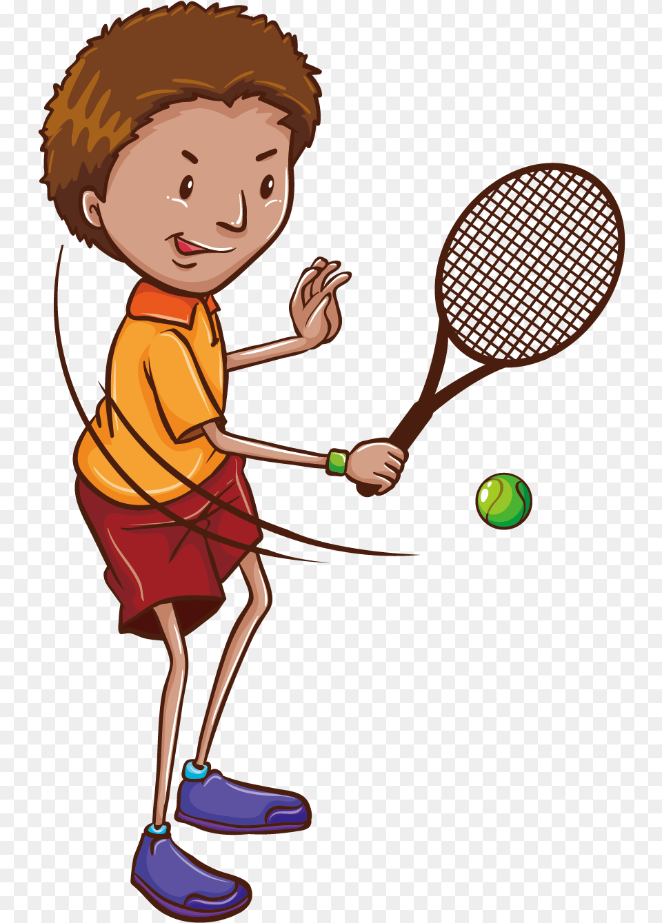 Tennis Player Drawing Illustration Boy Sketch Simple, Ball, Sport, Tennis Ball, Male Png Image