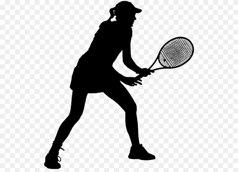 Tennis Player Girl Clipart, Gray Free Png Download