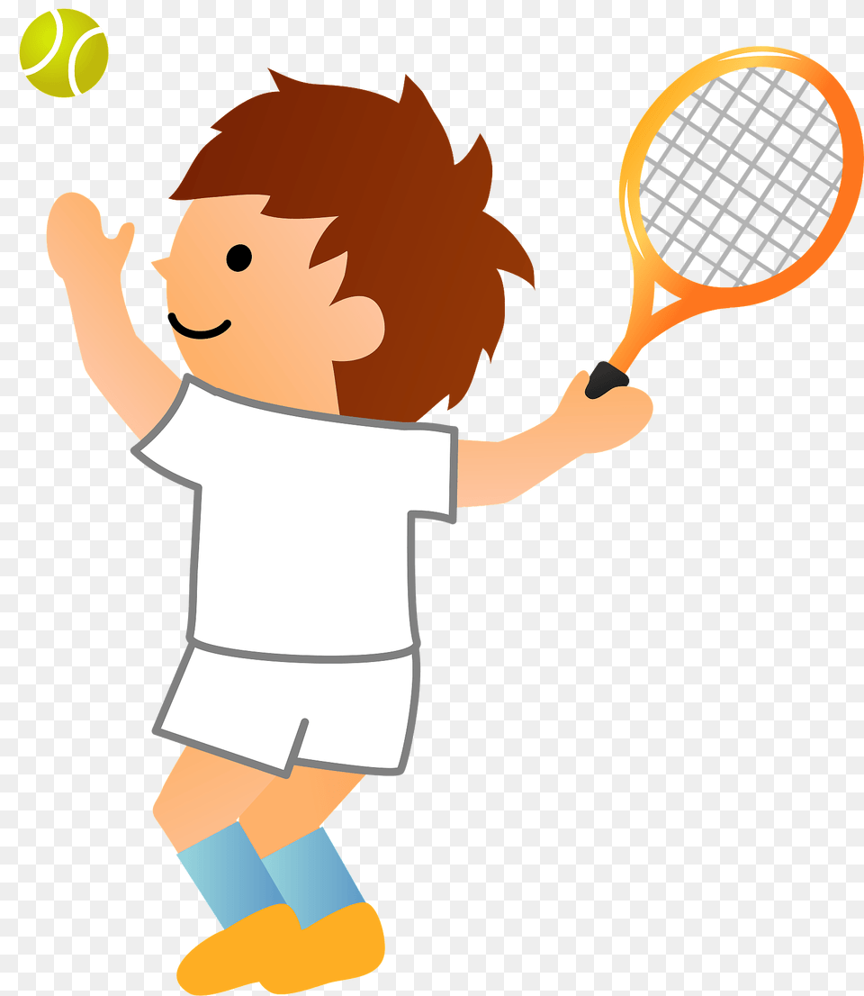 Tennis Player Is Serving The Ball Clipart, Racket, Tennis Ball, Sport, Baby Free Png