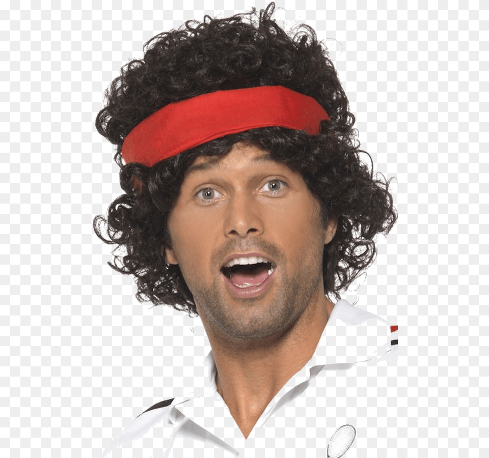 Tennis Player John Mcenroe Wig, Accessories, Adult, Male, Man Free Transparent Png