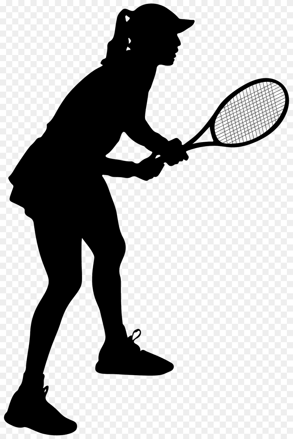Tennis Player Silhouette, Racket, Adult, Sport, Person Png Image