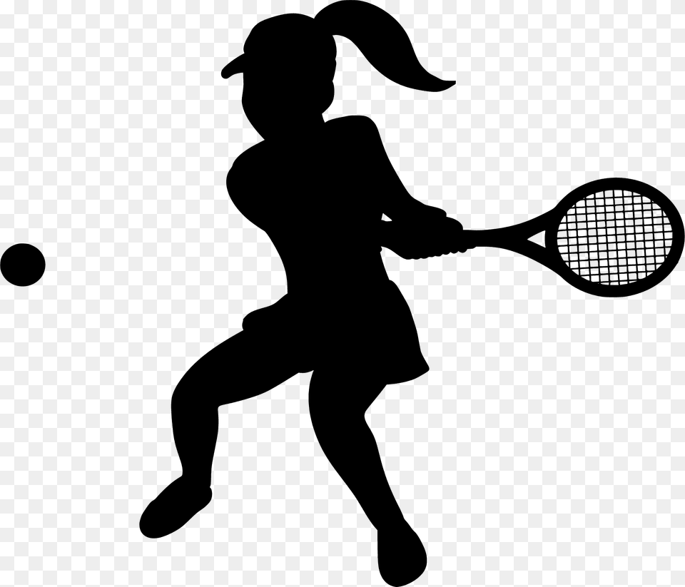 Tennis Player Silhouette, Racket, Baby, Person, Ball Free Transparent Png