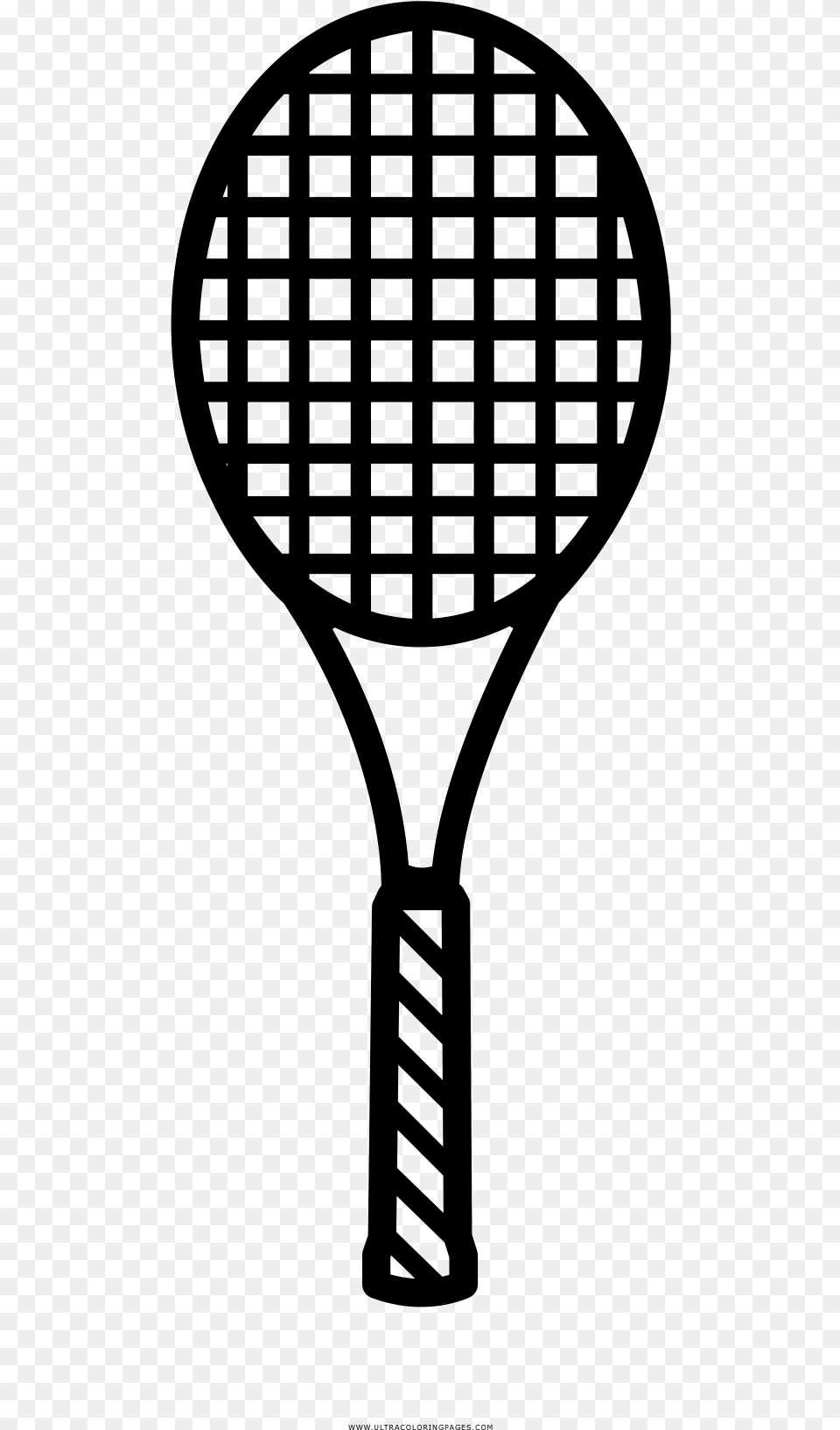 Tennis Racket Coloring, Gray Free Png