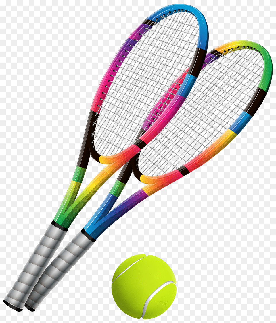 Tennis Rackets And Ball Transparent Clip Art Free Png