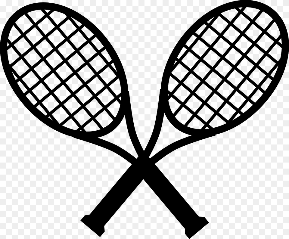 Tennis Rackets Clip Art, Gray Free Png Download