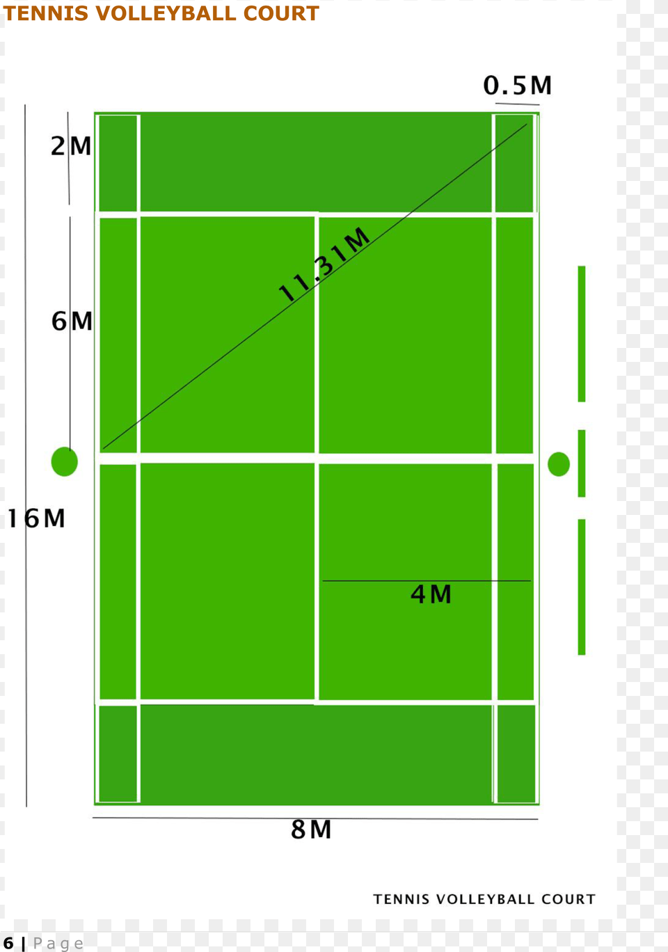 Tennis Volleyball Court Measurements, Chart, Plot Free Png