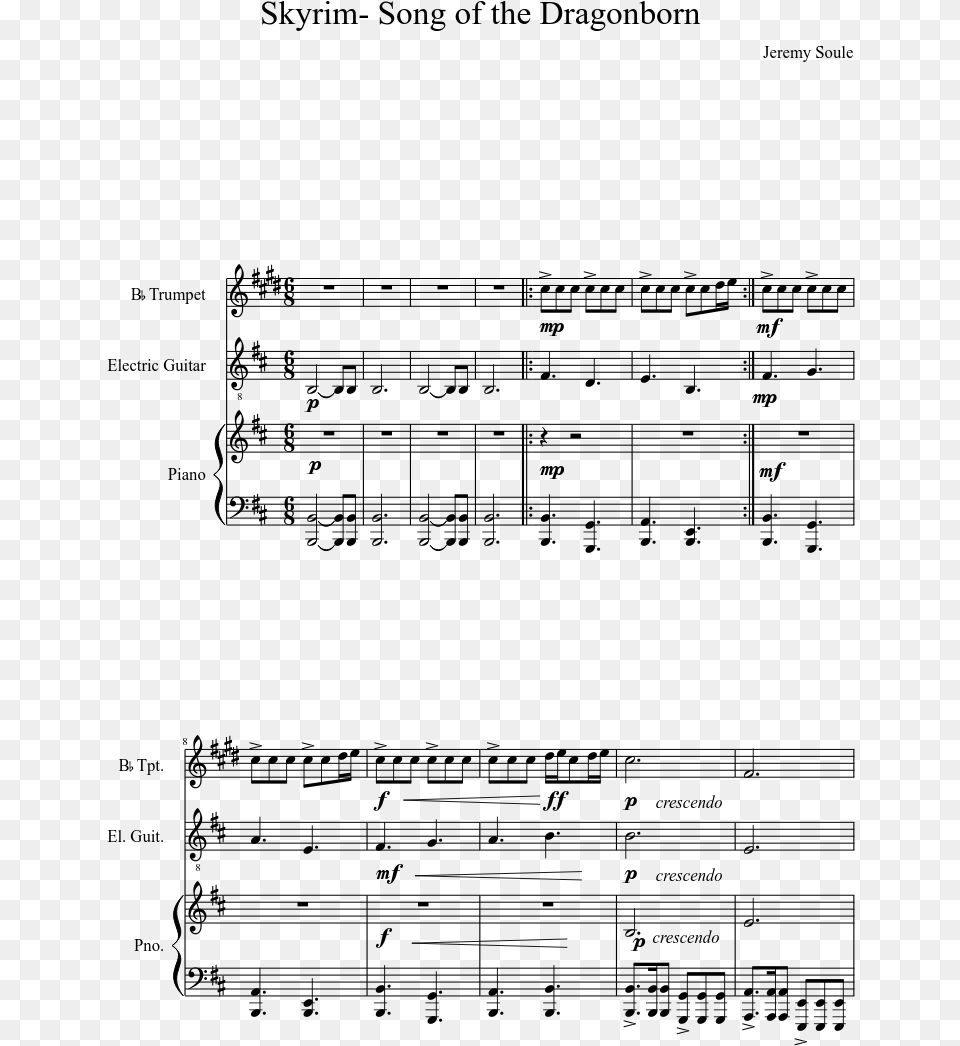 Tenor Sax Sheet Music Mario, Gray Png Image