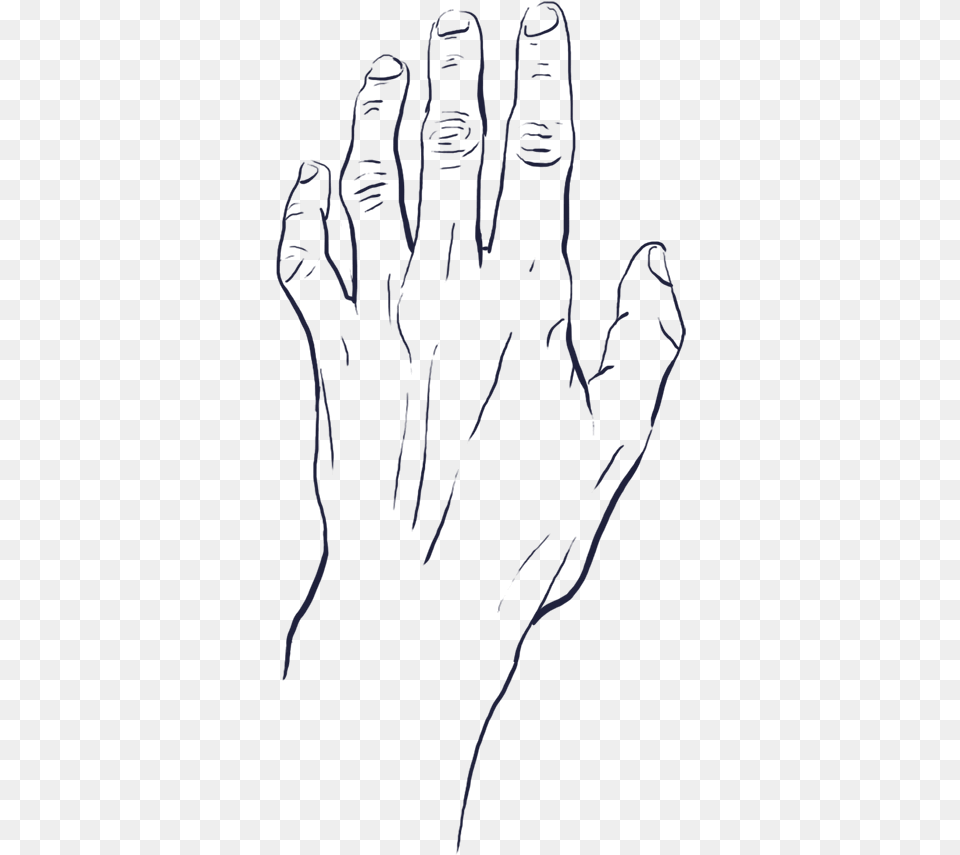 Tense And Thin Looking Hand Reaching Upwards Drawing, Body Part, Finger, Person, Face Free Png Download