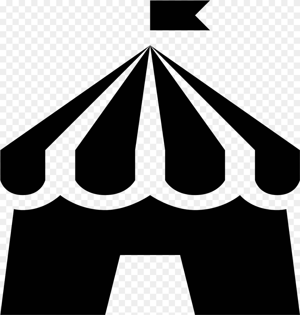 Tent Icon Vector Vector Circus Tent Icon, Gray Free Transparent Png