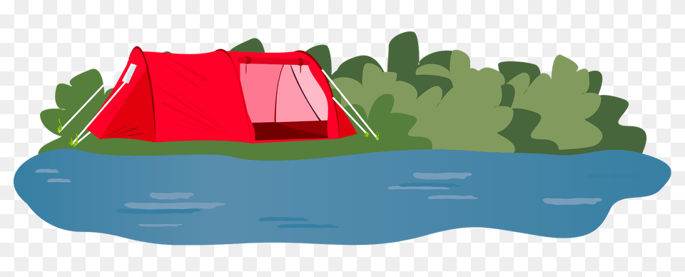Tent Near The River Clipart, Camping, Outdoors, Leisure Activities, Mountain Tent Free Png