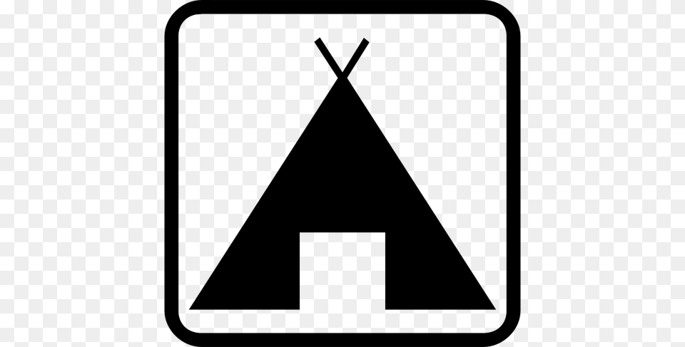 Tent Pictogram Vector Drawing, Gray Free Png Download